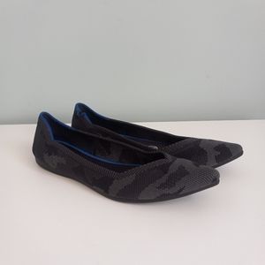 Rothy's The Point Dark Gray Camo Flats Size 7